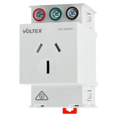 Din Mounted Socket Outlet 15A, Voltex, supplied and installed in Alice Springs